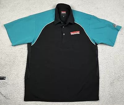 Vintage Y2K Makita Black/Green Work Polo Shirt Size L • $25