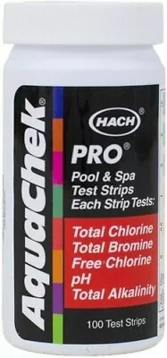 Hach Aquachek PRO - 5 Way Test Strips - 100 Count -Pool Spa Hot Tub Water 511710 • $16.99