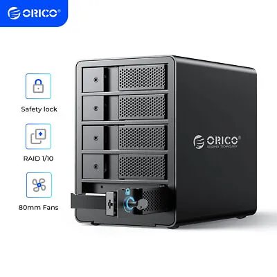 ORICO 5 Bay RAID External Hard Drive Enclosure 80TB For 2.5  3.5  SATA HDD JBOD • $164.99