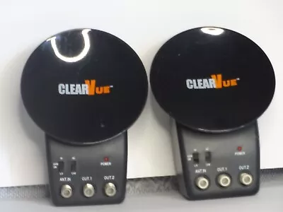 2 ClearVUE MODEL GI-099004 TV MINI DISH BOOSTER Enhances Cable/FM Stereo Antenna • $20