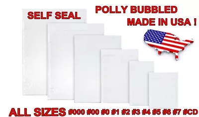 Wholesale Poly Bubble Mailer Padded Envelope #0 #1 #2 #3 #4 #5 #6 #7 #00 #000 CD • $44.99