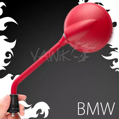 VAWiK- Magazi Mirrors Metal Steel Round Shape Red 10mm X 1.5 Pitch Fits BMW θ • $83.28