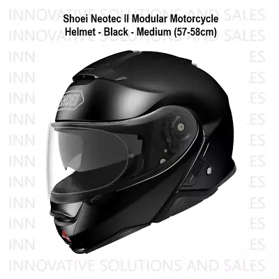 Shoei Neotec II Modular Motorcycle Helmet - Black - Medium (57-58cm) • $548.65