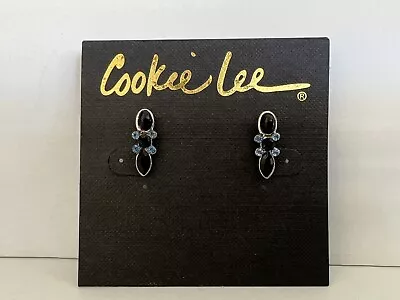 Cookie Lee Jewelry Blue Austrian Crystal Earrings 89141 New • $10