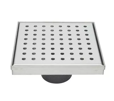 B&K 6  Chrome Finish Square Model Channel Drains Stainless Steel 133-015S03 • £9.64