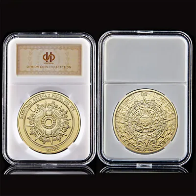 Mexico Mayan Calendar Coin Plated Gold Mexico Culture Unique Souvenir Coin • $9