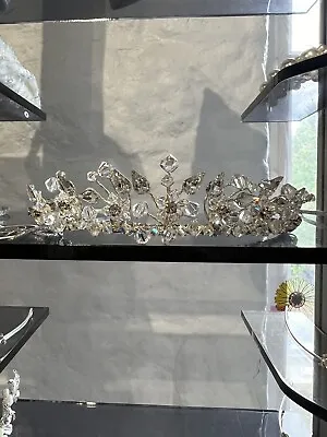 Liza Design FH8748 Tiara Silver Diamanté And Crystal RRP £85 BNWT Boxed • £42.50