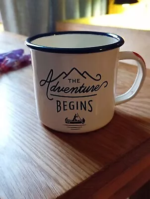 Enamel Mug “ The Adventure Begins “ Gentlemen’s Hardware Camp Tin Camp  • £9