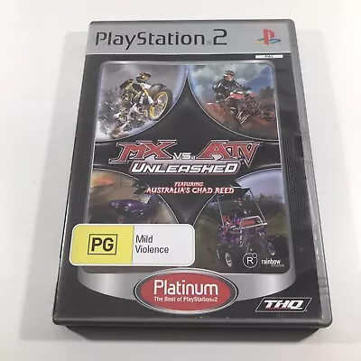 MX Vs ATV Unleashed PS2 Sony PlayStation 2 Platinum PAL Video Game With Manual • $10