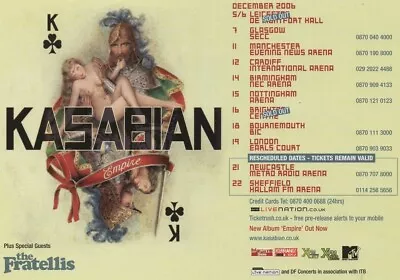 Kasabian - Empire UK Tour Dates December 2006 - Half Size Magazine Advert • £3.99