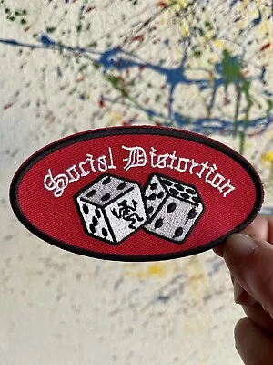 Social Distortion Iron On Patch Oval Red Dice • $5.99