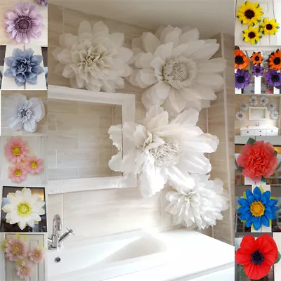 Christening Wedding Pom Pom Paper Flower Wall Tissue Venue Decorations Birthday  • £23.45