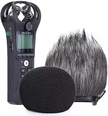 Zoom H1N Recorder Foam & Furry Indoor/Outdoor Windscreen Muff Pop Fi • £14.99