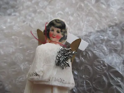 Antique Cotton/Crepe Angel  Christmas  Ornament • $45.50