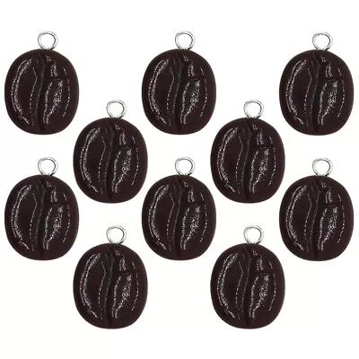 10 Resin Coffee Bean Charms For Jewelry Making • £7.39