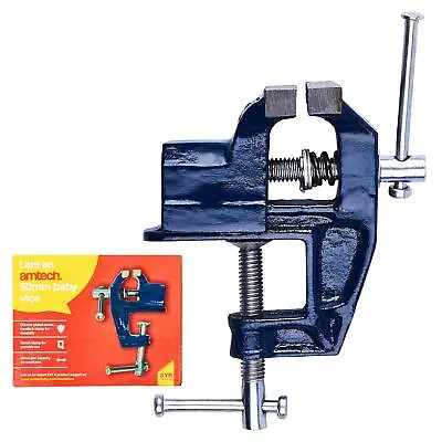 50mm Swivel Base Baby Vice Model Making Bench Table Fix Clamp Small Hobby Diy • £9.67