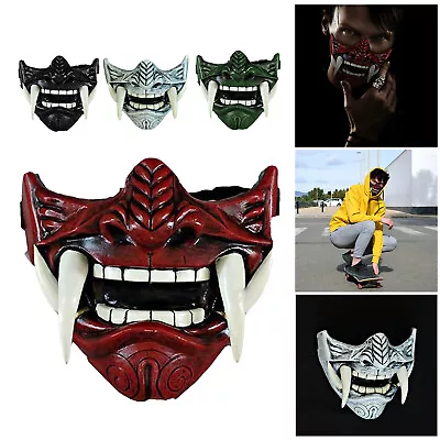 Halloween Japanese Hannya Demon Oni Samurai Noh Kabuki Prajna Mask Devil • $10.33