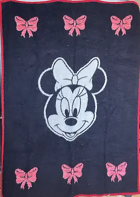 Vintage Biederlack Minnie Mouse Throw Blanket Reversible 1984 Approx 74  X 53  • £62.28