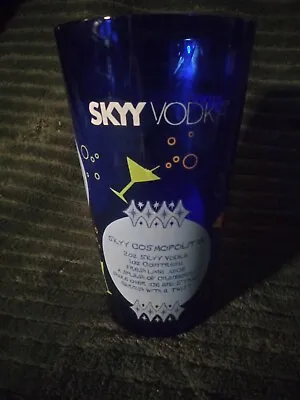 Skyy Vodka Blue Recipe Glass  • $20