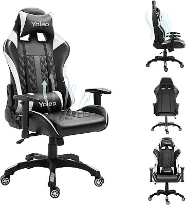 Ergonomic Computer Gaming Chair Office Executive Swivel Racing Recliner Chairs • £79.99