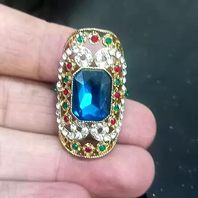 Wide Luxury Turkish Ring For Women Vintage Jewelry Hurrem Sultan Crystal • $4.99