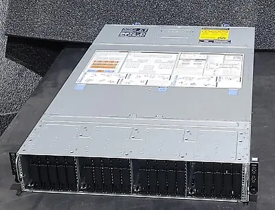 Dell EMC PowerEdge C6400 4 Node Server Chassis W/ 4x C6420 Nodes CTO 8x 6140 Cpu • $1462.49