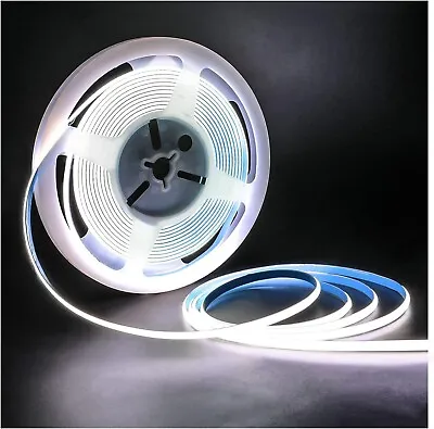 5M Cool White COB LED Strip 12V High Density COB Dotless Led Tape Light 6000k • $19.99