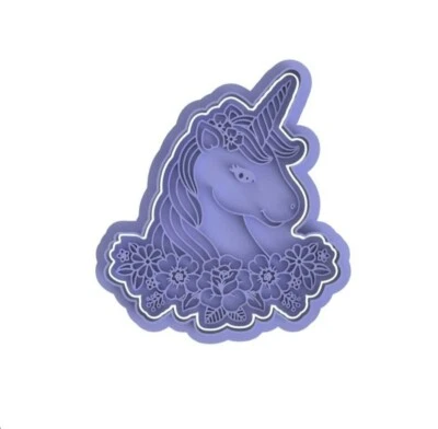 Unicorn Cookie Cutter And Embosser • $8.80