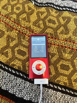 $80 • Buy Apple IPod Nano 5th Generation 8GB Red Perfectly Working (Needs New Battery)