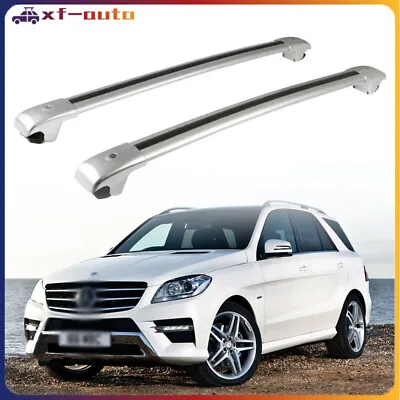 Fits For Mercedes Benz ML 2012-2016 Crossbar Roof Rack Rails Rack Bars Silver • $152.20