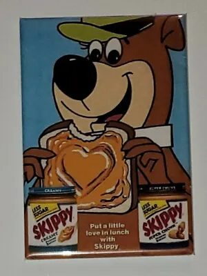 Yogi Bear Jiffy Peanut Butter Advertisement Refrigerator Magnet 2  By 3  • $6.77