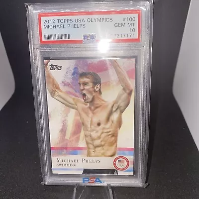 2012 Topps USA Olympics Michael Phelps PSA 10 • $195