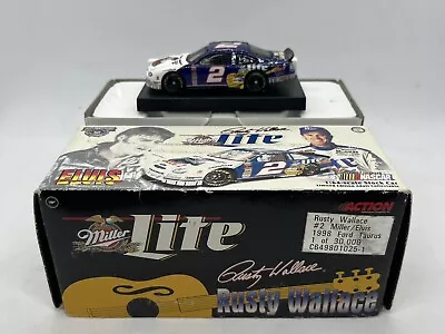 Action Rusty Wallace 1998 Ford Taurus #2 Miller Lite Elvis Presley Diecast 1:64 • $10