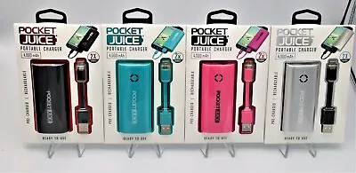 2 Pack Tzumi Pocket Juice 4000 MAh 5V Safe Fast Mini Portable USB Charger QC • $13.99