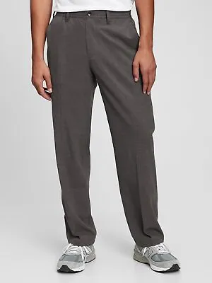 Gap Men's Relaxed Easy Pants Medium NWT Charcoal Gray Flat Front Slacks M • $23.99