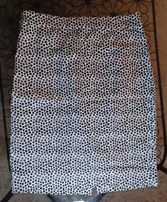 J. Crew Pencil Skirt Polka Dot Size 4 Lined Zipper Closure  • $8.99