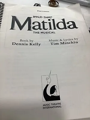 Musical Score-Roald Dahl's Matilda The Musical  Percussion  -3 Ring Binder Book • $33.99