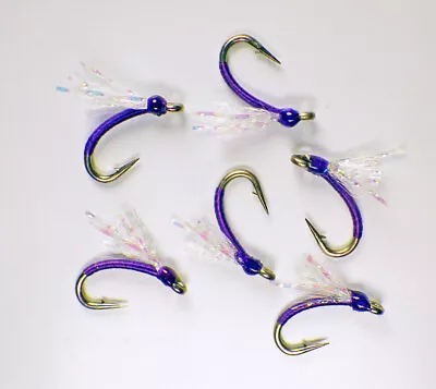 Tailwater Assassin Midge Emerger UV Purple Fly Fishing Flies Trout Flies • $12.95
