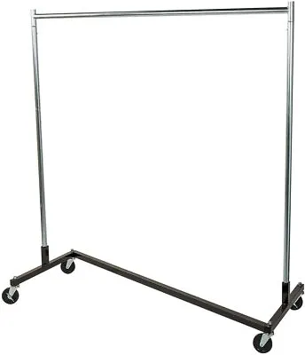 $108.51 • Buy SSWBasics Single Rail Z-Truck Clothing Rack (Holds 300lbs And Locking Casters) -