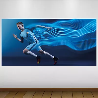 £24.99 • Buy EXTRA LARGE Manchester City Player Football Vinyl Wall Sticker Poster