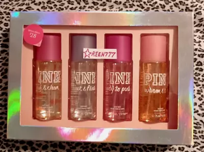 4 Pc Victoria's Secret PINK Sweet Flirty Ready Party Fresh Clean Warm +Cozy MIST • $69.99