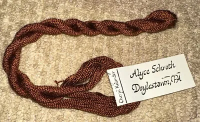 Vintage Alyce Schroth Hand Dyed Spun Silk 20yds Dk. Brown Embroidery Floss • $9.97