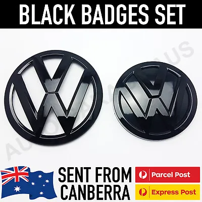 $54.95 • Buy Full Replacement Gloss Black Badges For VW GOLF R & GTI MK7 Australia