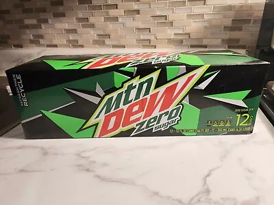 Mountain Dew ZERO SUGAR Soda Pop (1) 12 Pack Of 12 Oz Cans MTN • $25