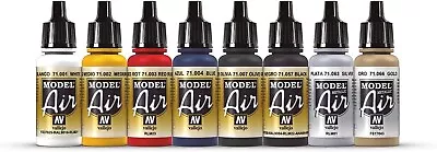 Vallejo Model Air Acrylic Hobby Paints : 17ml Bottles For Airbrushing & Brushing • $3.49