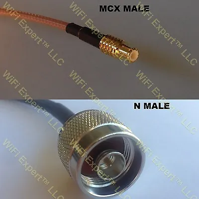 10-30 Feet RG316 MCX MALE To N MALE Coaxial RF Pigtail Cable USA • $13.29