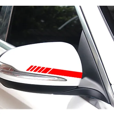 RED Rearview Mirror Decoration Racing Sticker Stripe Decal Car Accessories 2x • $3.19
