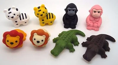 £2.49 • Buy IWAKO Japanese Novelty Safari Animals Fun Erasers Rubbers Christmas Stocking 