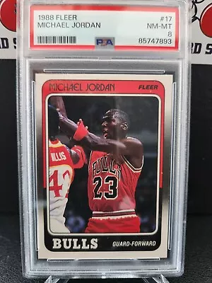 1988 Fleer - Michael Jordan #17 Psa 8 • $226.03