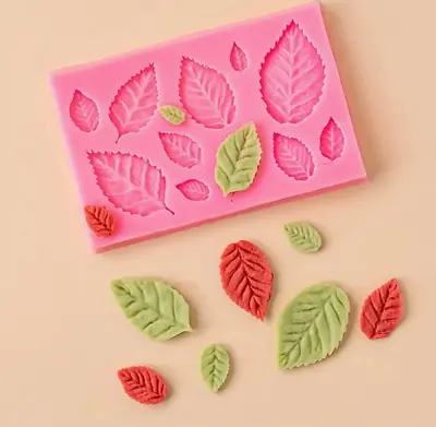 Multi Leaf Silicone Fondant Mould Plant Leaves Cake Baking Chocolate Icing Mold • £3.02